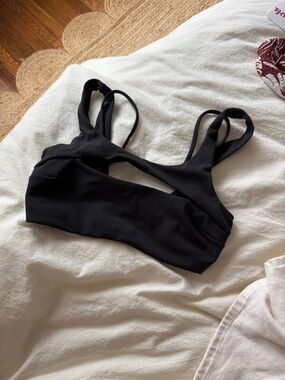lululemon athletica Black Cutout Double-Strap Sports Bra